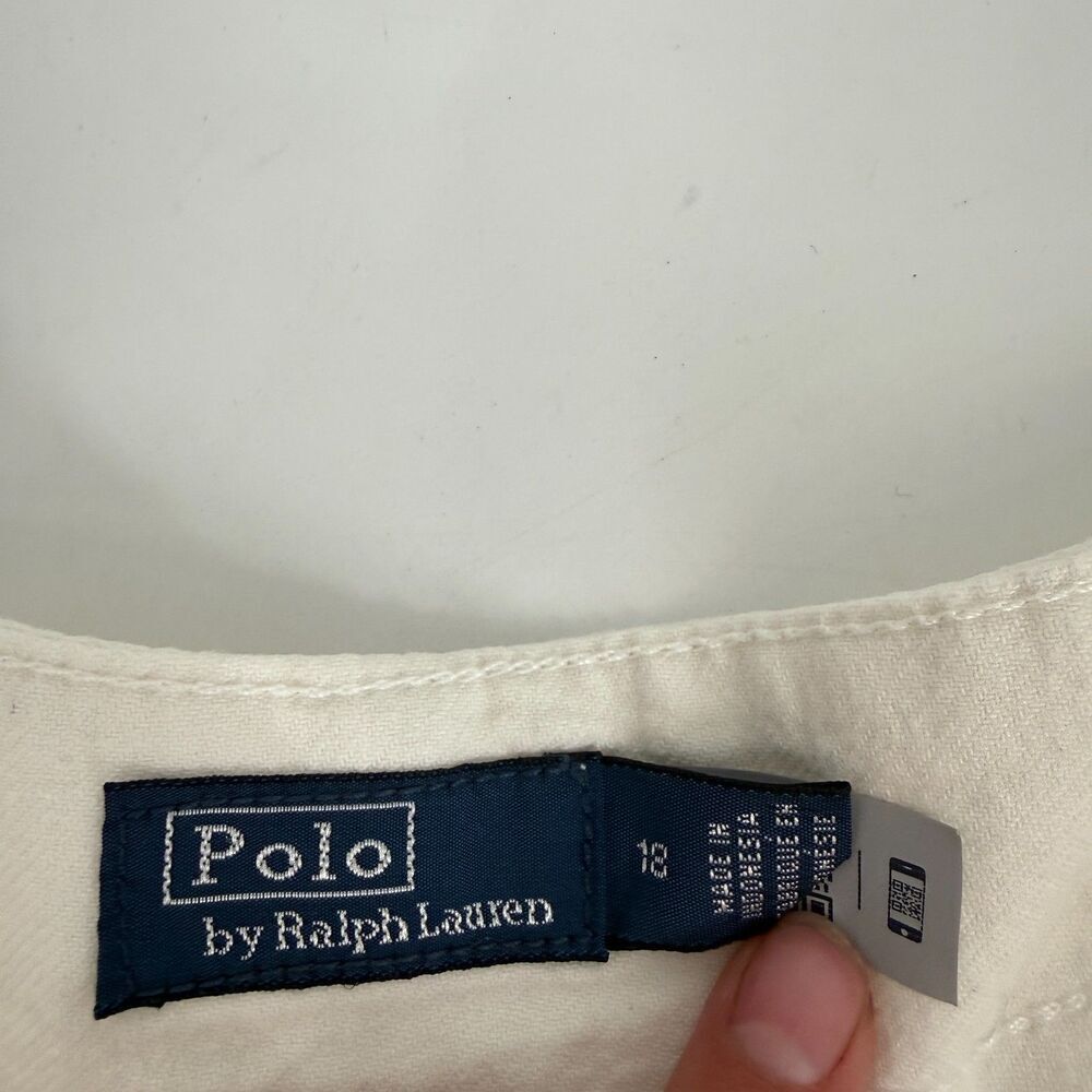 Polo Ralph Lauren Womens Trousers Pants White Pleated Barrel Leg Beachy Size 18 - Picture 9 of 13